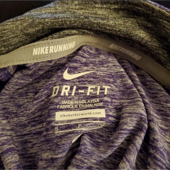 Nike DriFit Women's Zip Athletic Long Sleeve Pullover Shirt Thumb Hole, S - Picture 6 of 8